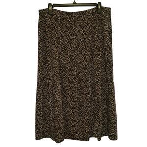 Sag Harbor Stretch Petite Cheetah Print Maxi Skirt